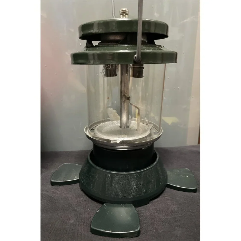 Coleman Green Propane Stand Lantern Model 5155A With Soft Zippered Carry Case